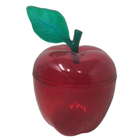 Other - Red/Green Plastic Apple Shaped Apple Container
